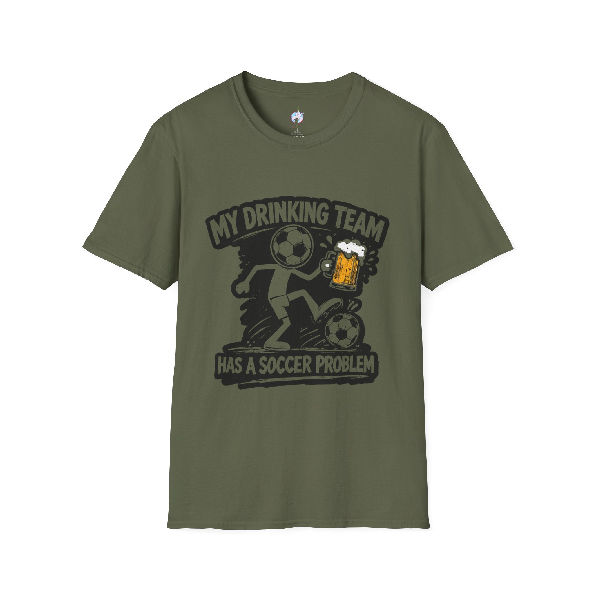 My Drinking Team Has a Soccer Problem T-Shirt — Funny Soccer Beer Shirt for Fans &amp; Parties