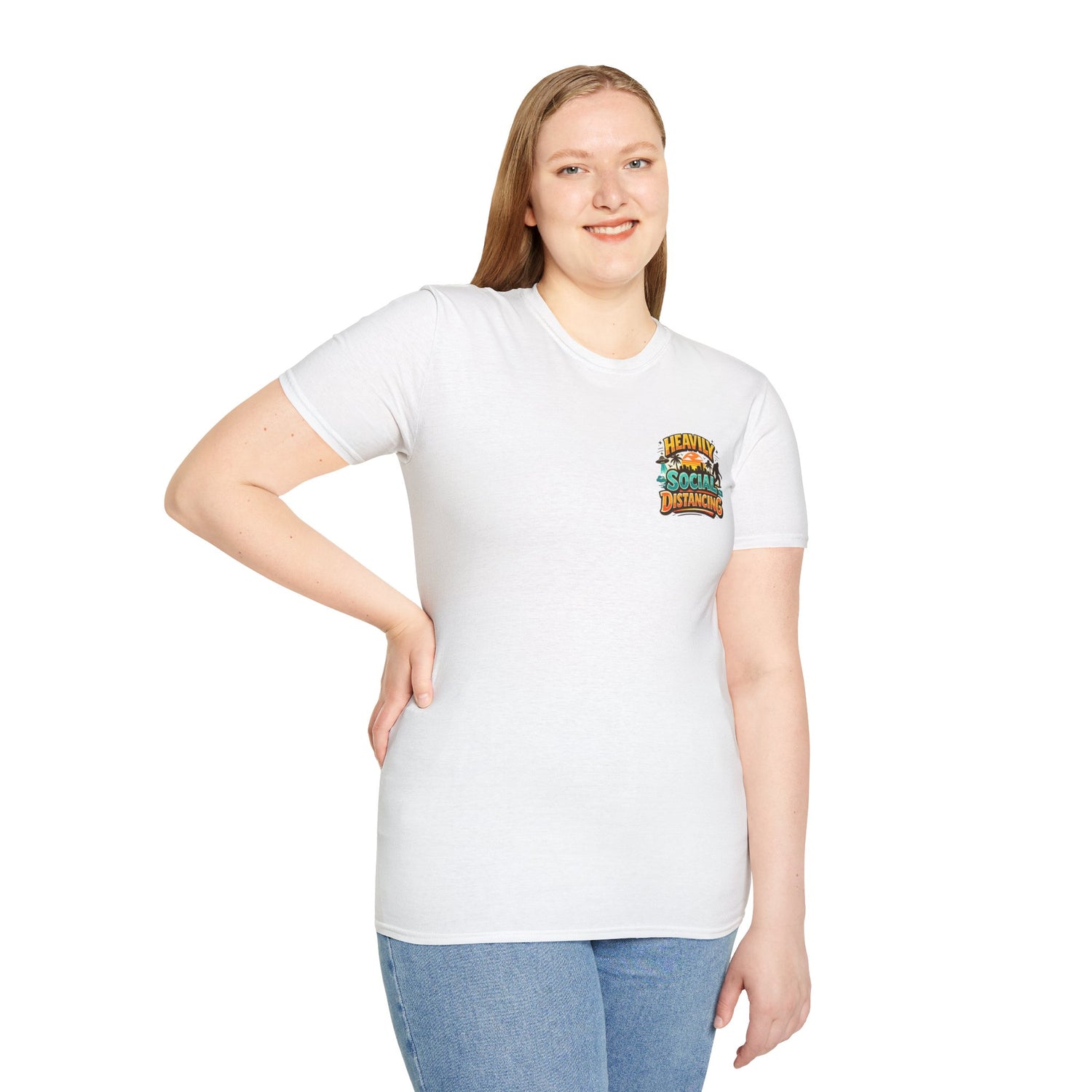 Heavily Socially Distancing Funny T-Shirt