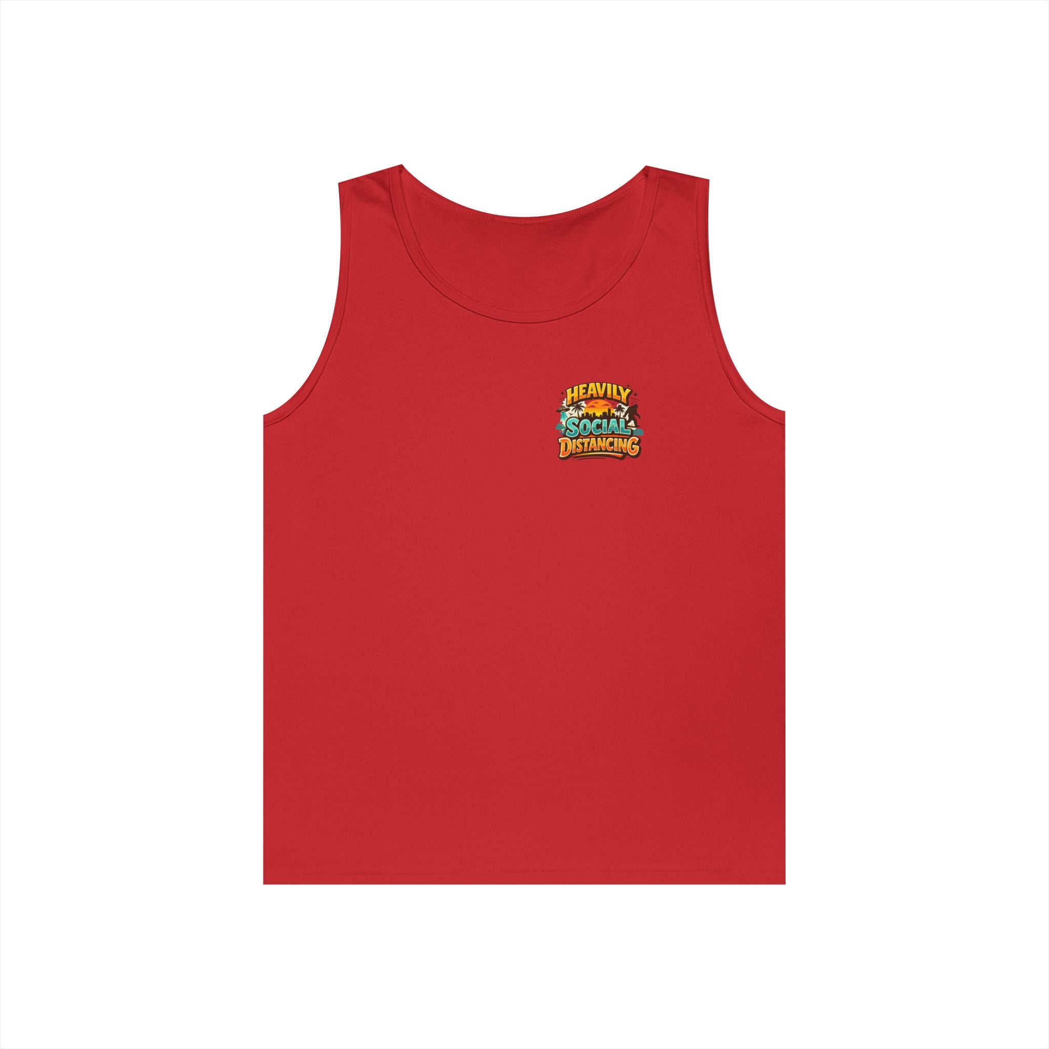Heavily Socially Distancing Funny Tank Top