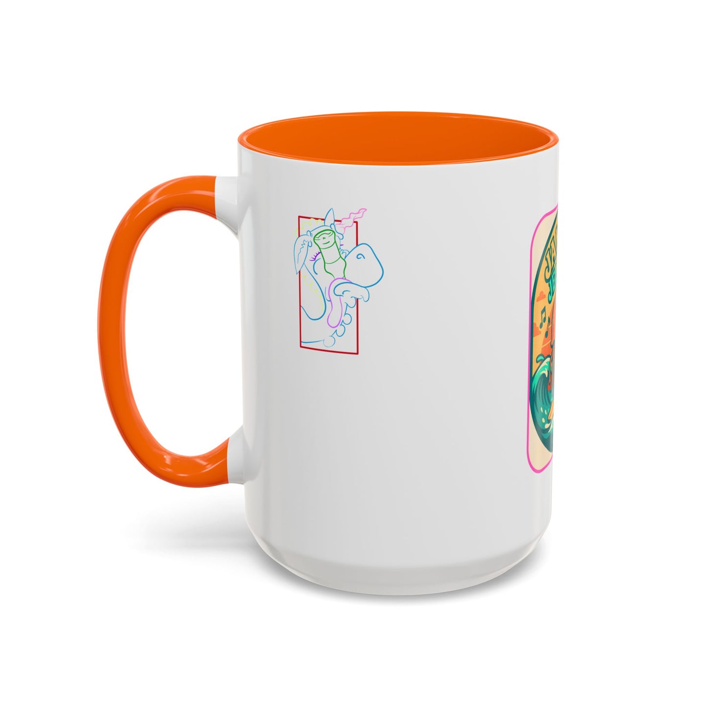 Jammin' Jellyfish Coffee Mug - Fun Surfing Ocean Mug, Tropical Drinkware, Beach Vibes Gift, Casual Teacup, Quirky Kitchen Decor