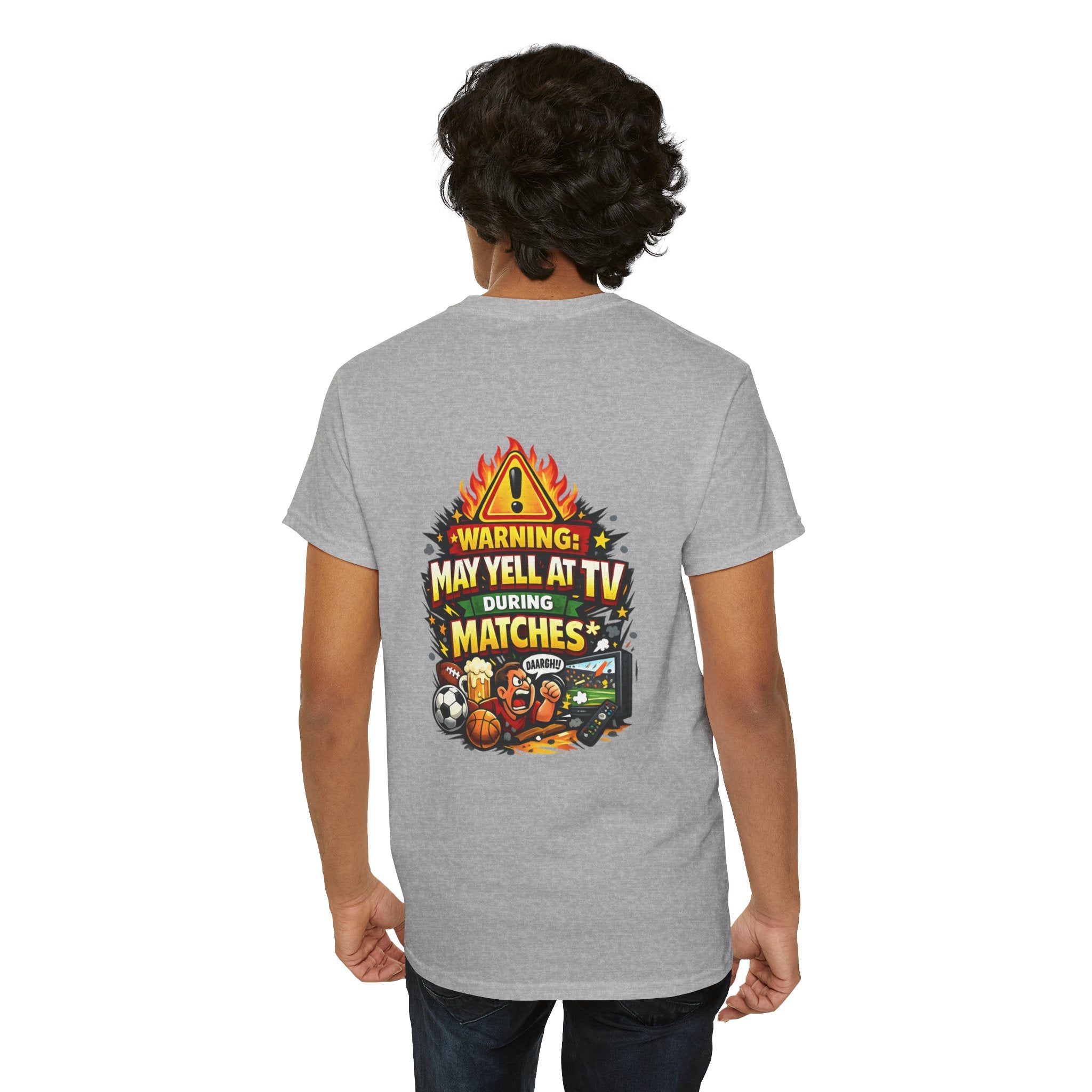 Warning May Yell At TV During Matches Funny T-Shirt