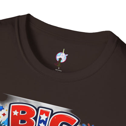 Fourth of July T-Shirt - "Big American Hello" Patriotic BBQ Eagle, Hot Dog &amp; Beer Tee