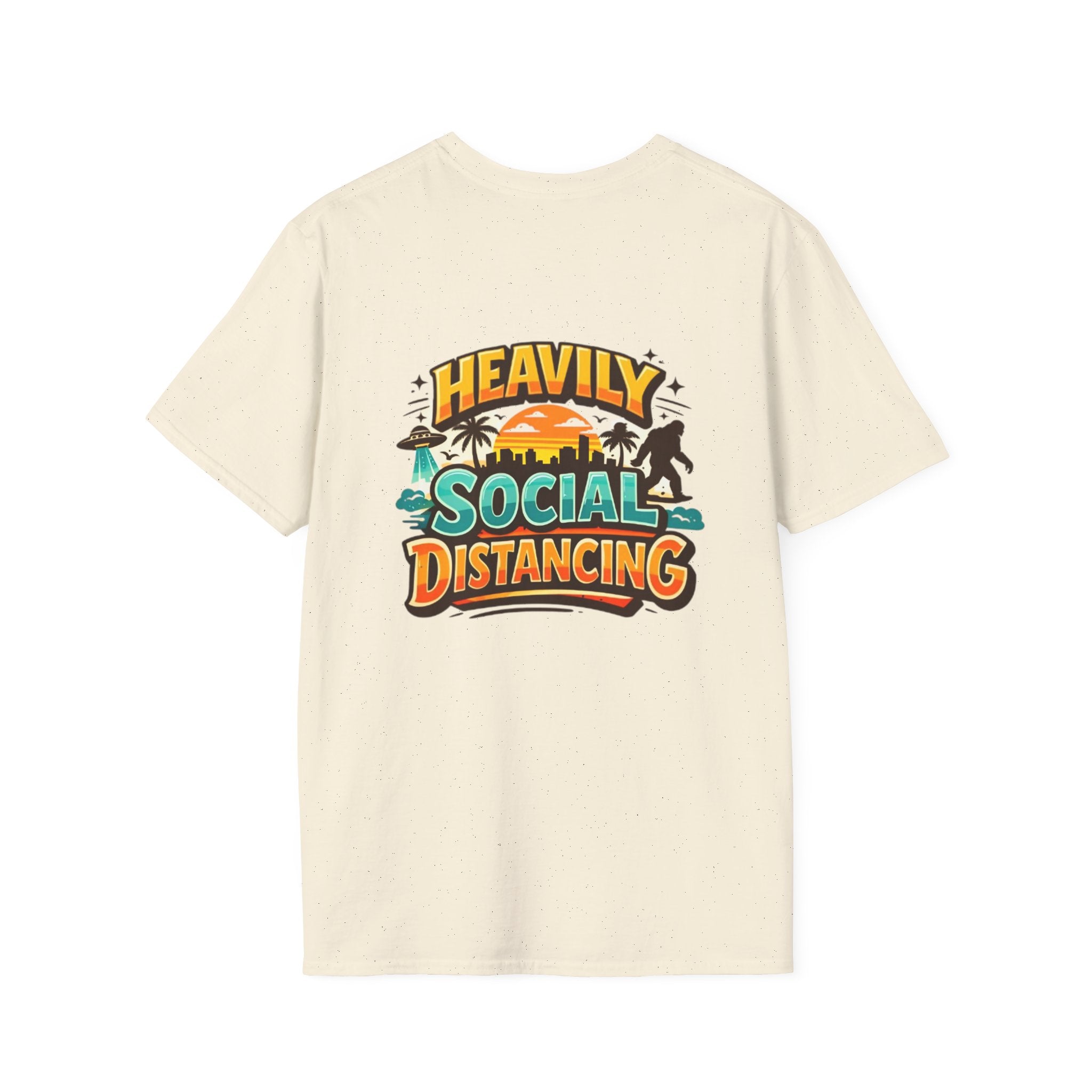 Heavily Socially Distancing Funny T-Shirt