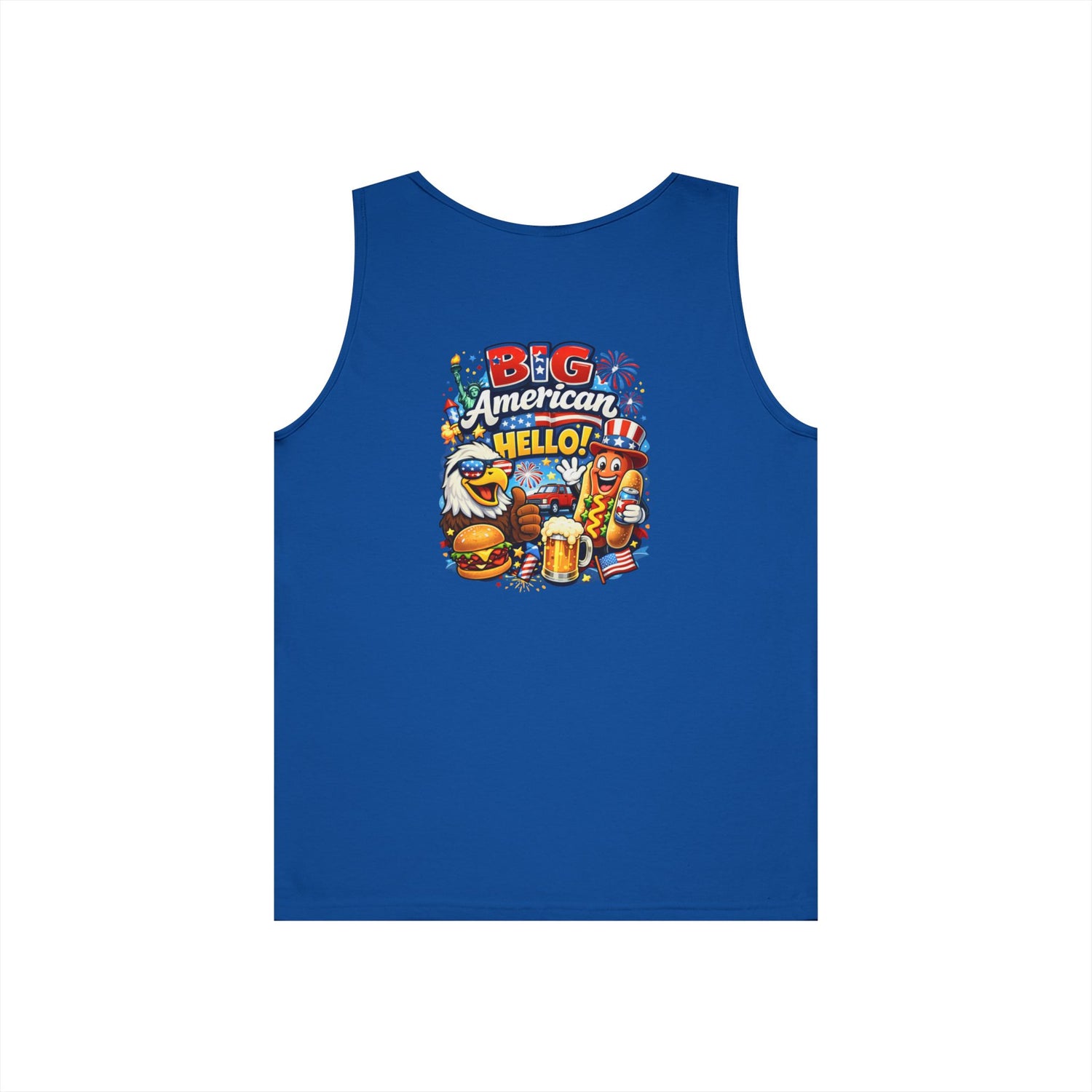 Big American Hello Funny Tank Top Patriotic
