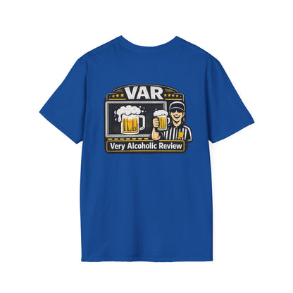 VAR "Very Alcoholic Review" Soccer T-Shirt — Beer Referee Graphic Tee