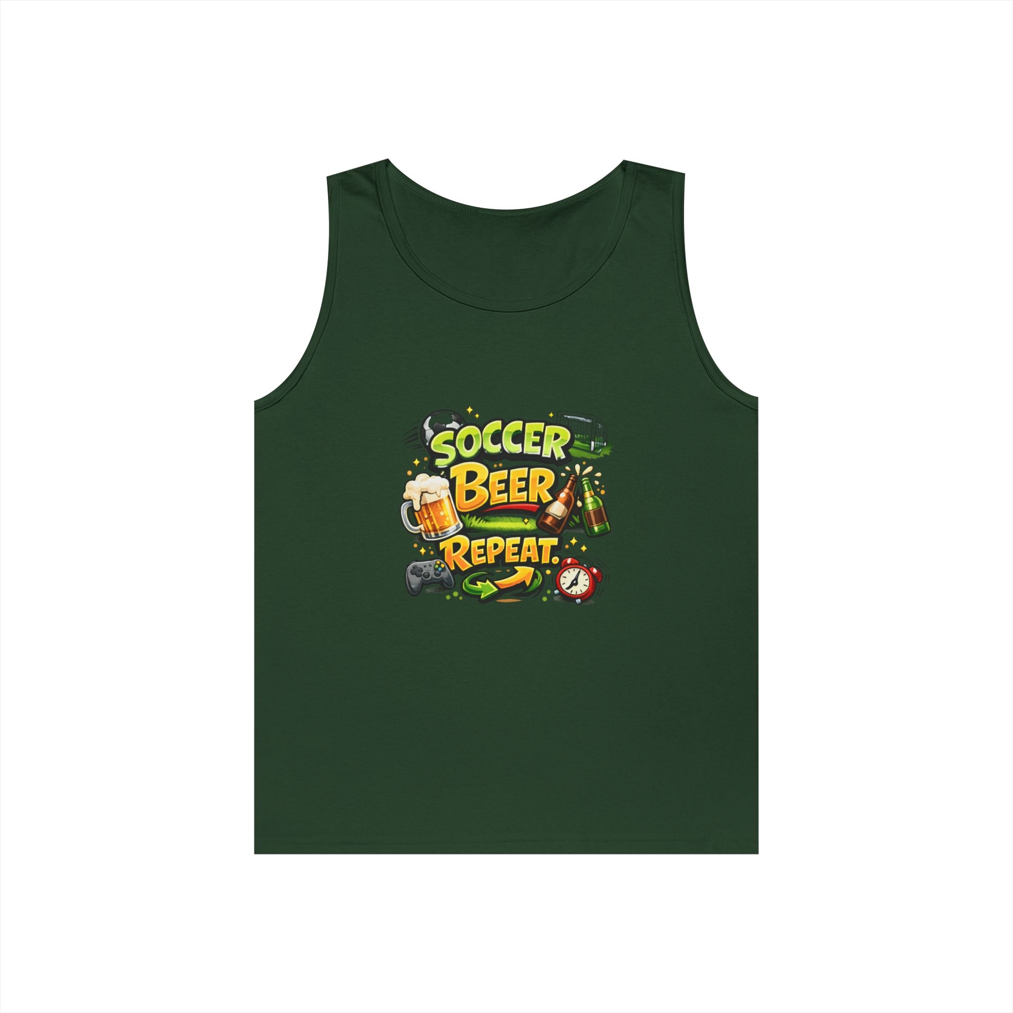 Soccer Beer Repeat Funny Tank Top