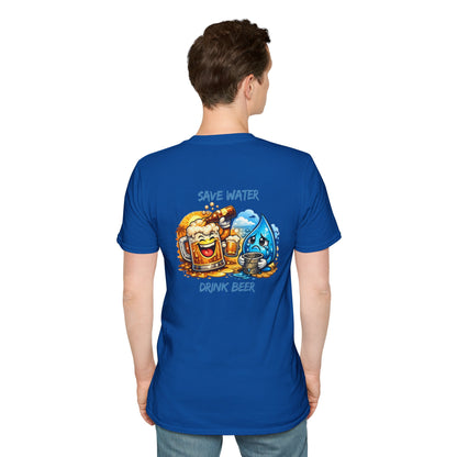 Save Water Drink Beer T-Shirt — Funny Beer &amp; Water Cartoon Tee