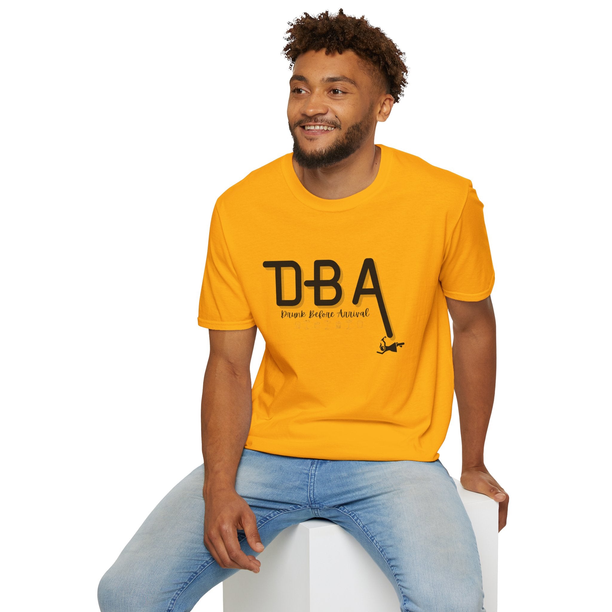 Drunk Before Arrival Funny T-Shirt — Bold Party Tee