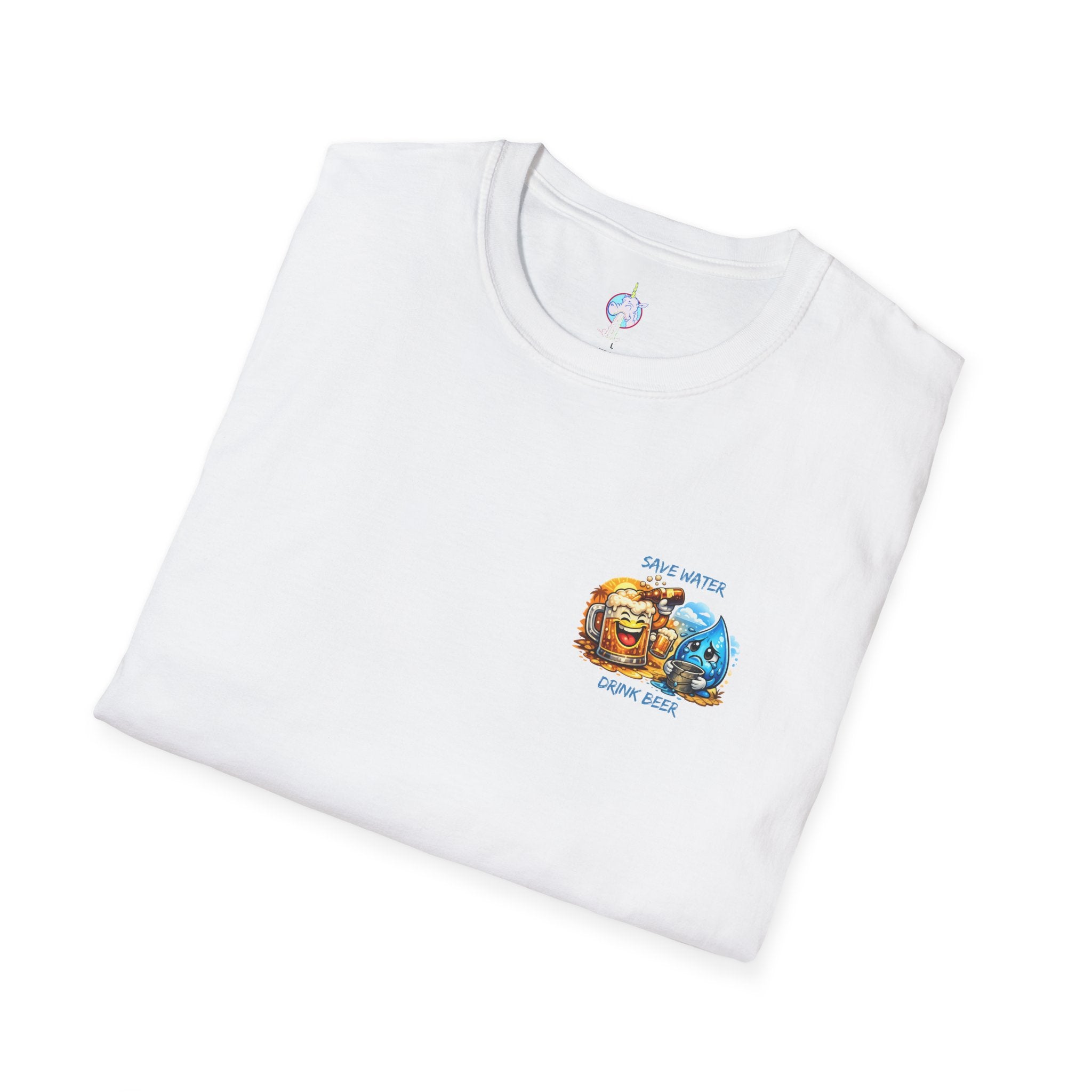 Save Water Drink Beer T-Shirt — Funny Beer &amp; Water Cartoon Tee