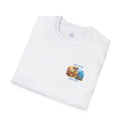 Save Water Drink Beer T-Shirt — Funny Beer &amp; Water Cartoon Tee