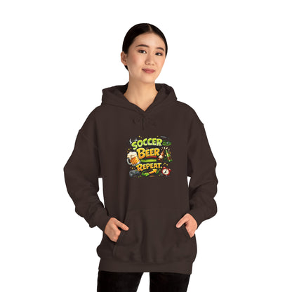 Soccer Beer Repeat Funny Hoodie