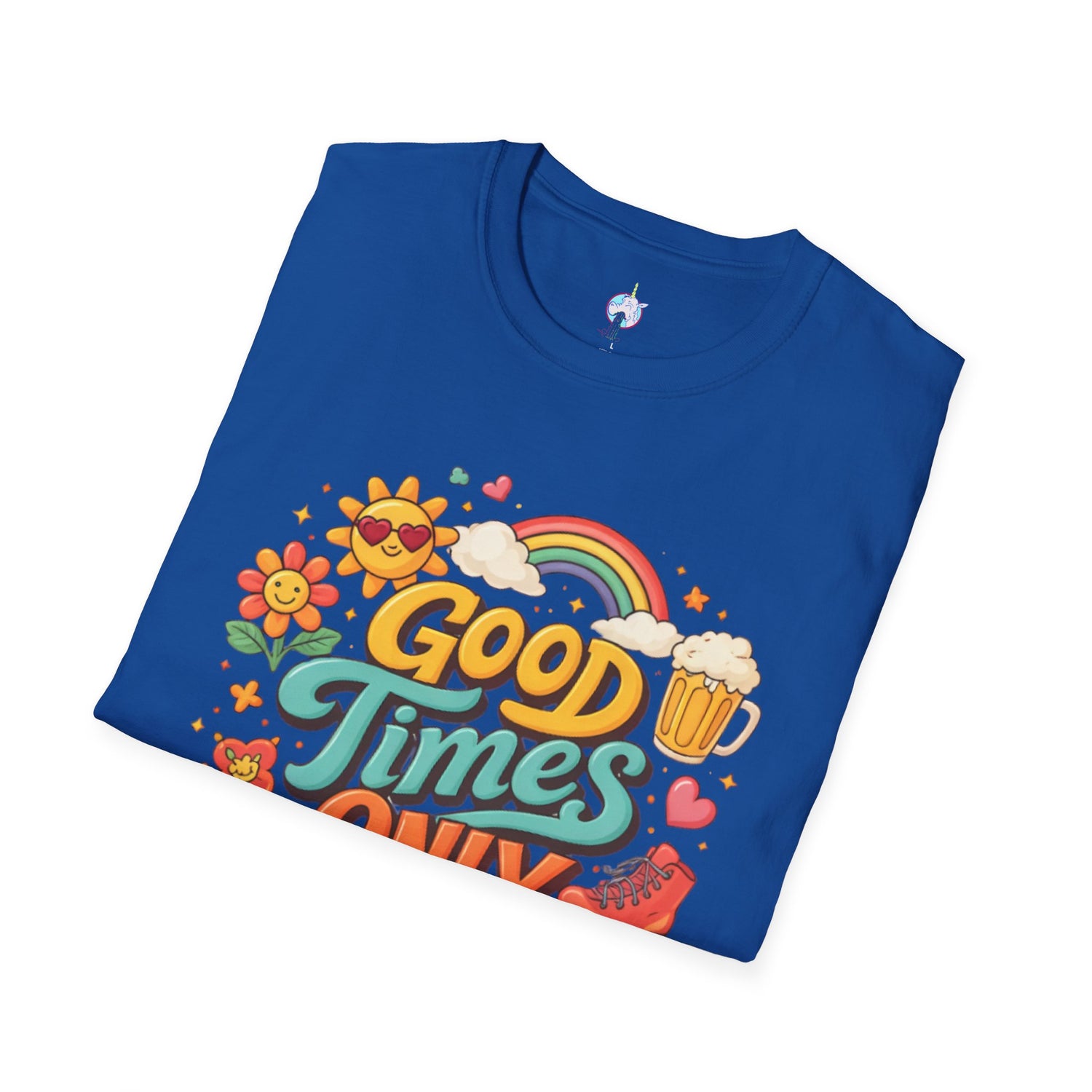 Good Times Only T-Shirt — Retro Roller &amp; Sunshine Graphic Tee