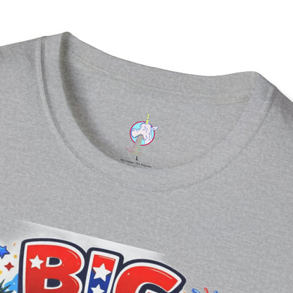 Fourth of July T-Shirt - "Big American Hello" Patriotic BBQ Eagle, Hot Dog &amp; Beer Tee