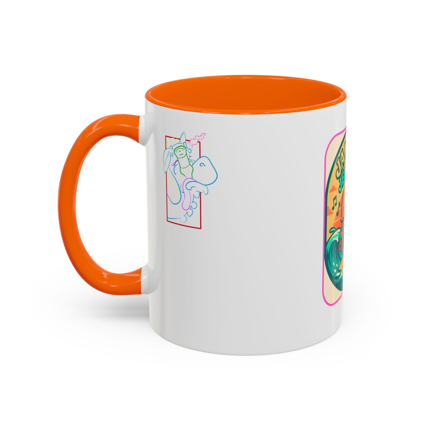 Jammin' Jellyfish Coffee Mug - Fun Surfing Ocean Mug, Tropical Drinkware, Beach Vibes Gift, Casual Teacup, Quirky Kitchen Decor