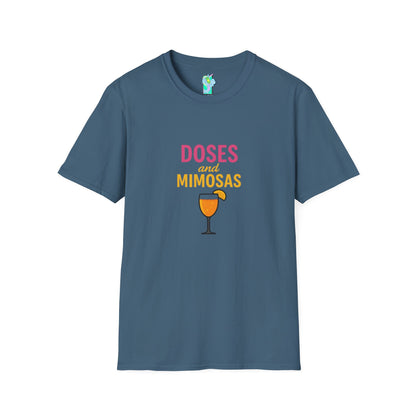 Doses and Mimosas- Party Vibes Unisex T-Shirt