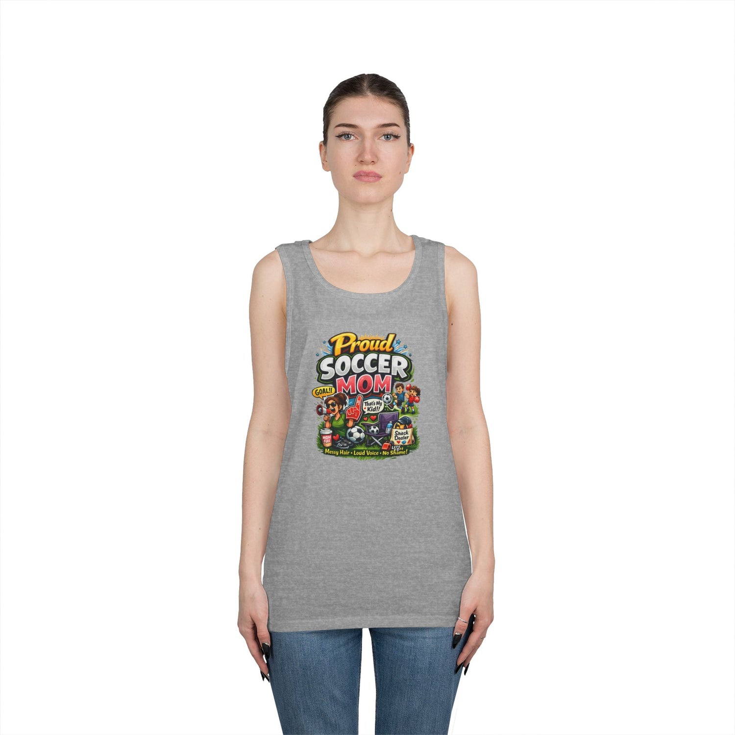 Proud Soccer Mom Dad Funny Tank Top