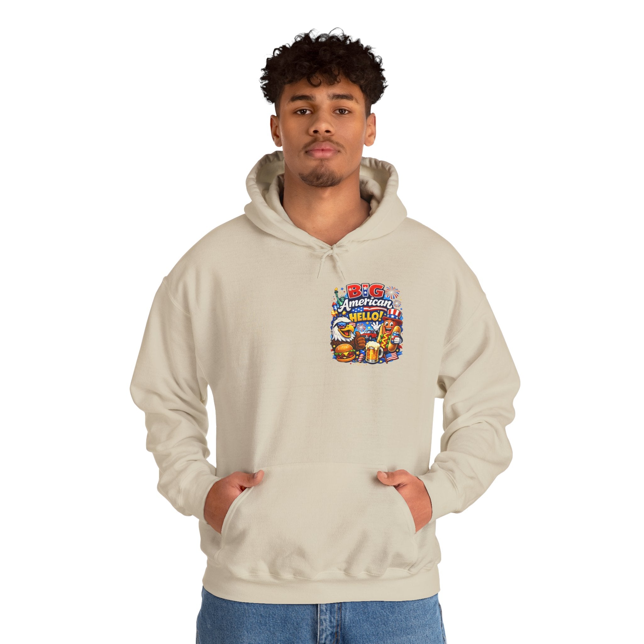 Big American Hello Funny Hoodie