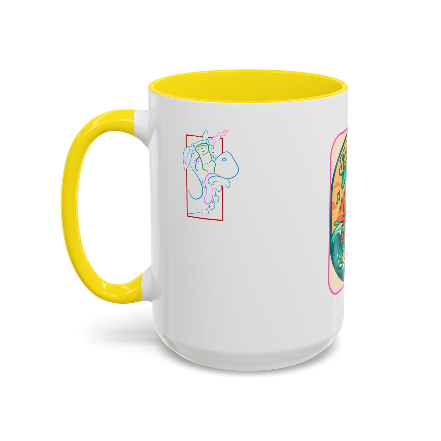 Jammin' Jellyfish Coffee Mug - Fun Surfing Ocean Mug, Tropical Drinkware, Beach Vibes Gift, Casual Teacup, Quirky Kitchen Decor