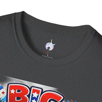 Fourth of July T-Shirt - "Big American Hello" Patriotic BBQ Eagle, Hot Dog &amp; Beer Tee