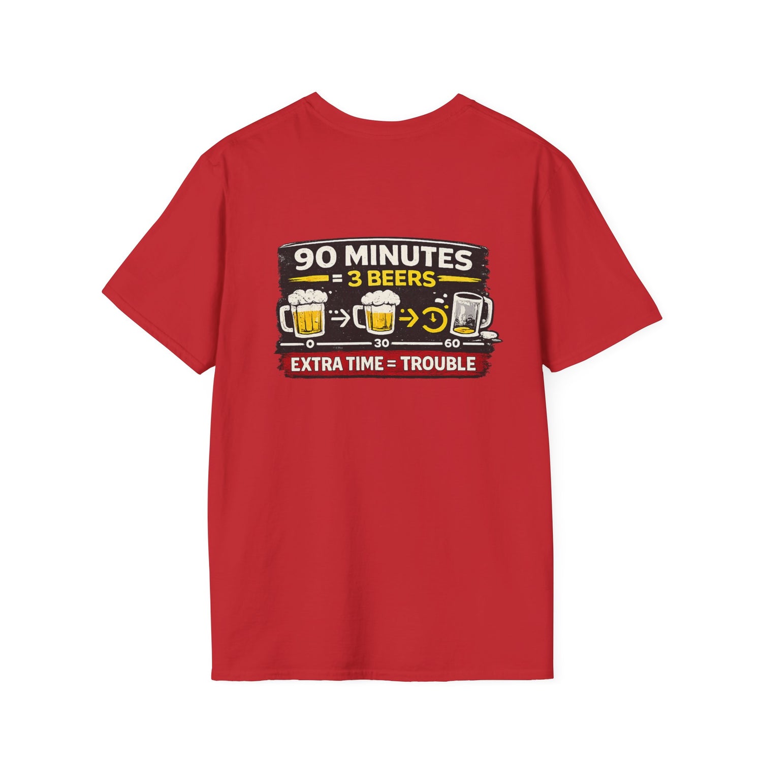 Soccer Fan T-Shirt — "90 Minutes = 3 Beers" Funny Football Game Tee