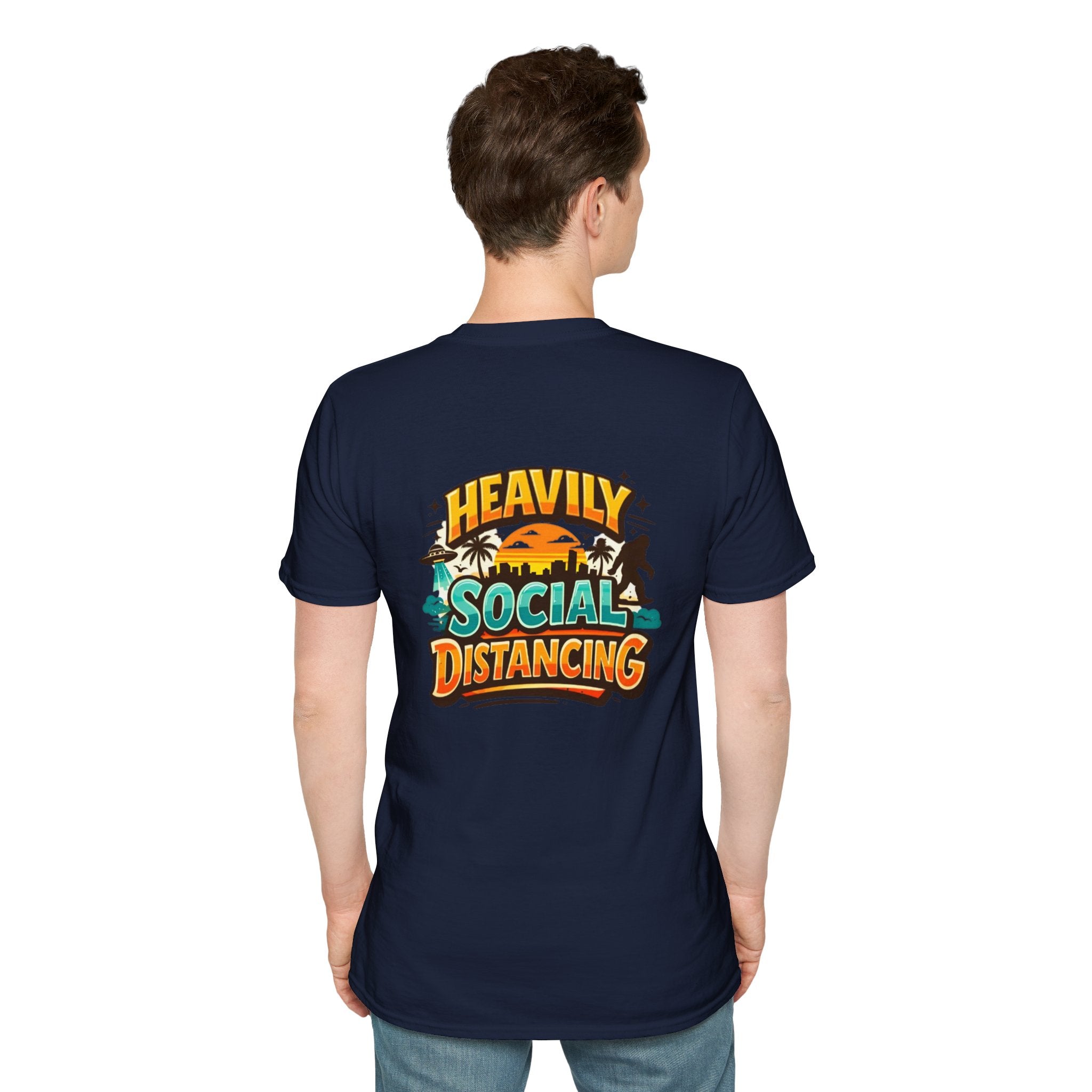 Heavily Socially Distancing Funny T-Shirt