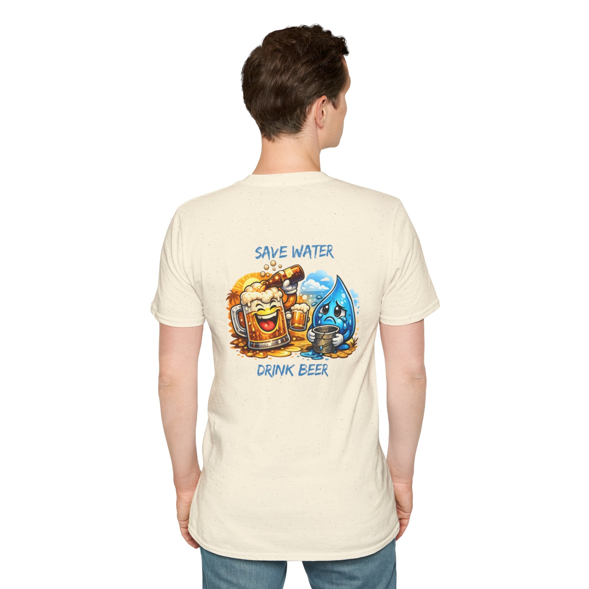Save Water Drink Beer T-Shirt — Funny Beer &amp; Water Cartoon Tee