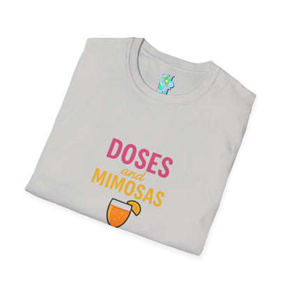 Doses and Mimosas- Party Vibes Unisex T-Shirt