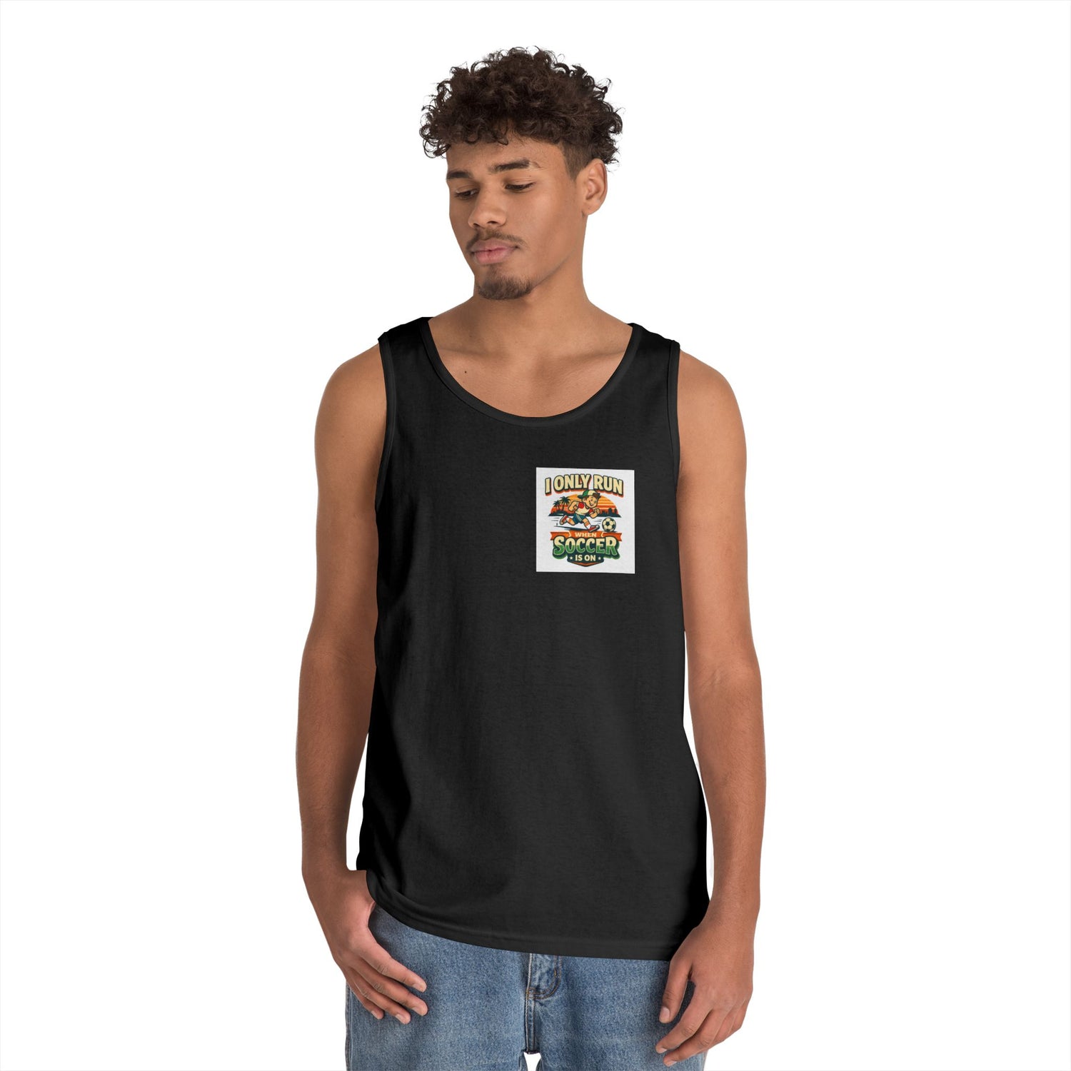 I Only Run When Soccer Is On Funny Tank Top