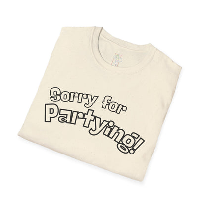 Sorry for Partying T-Shirt-Black