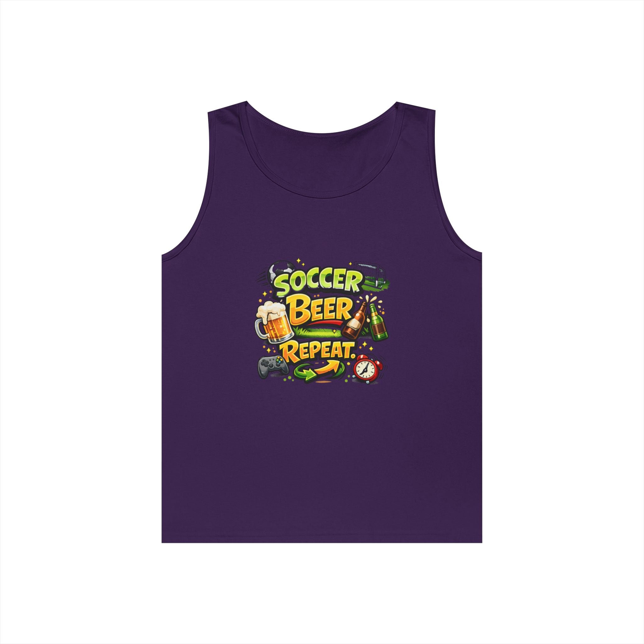 Soccer Beer Repeat Funny Tank Top