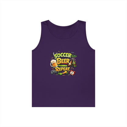Soccer Beer Repeat Funny Tank Top