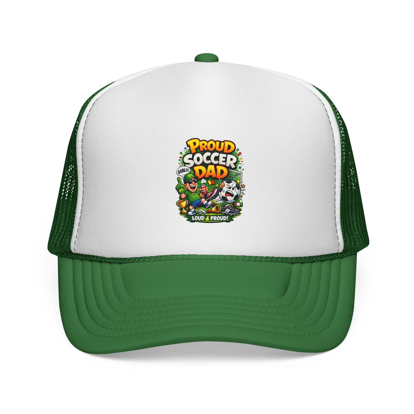 Proud Soccer Dad Trucker Cap — Sporty Mesh Baseball Hat for Game Day