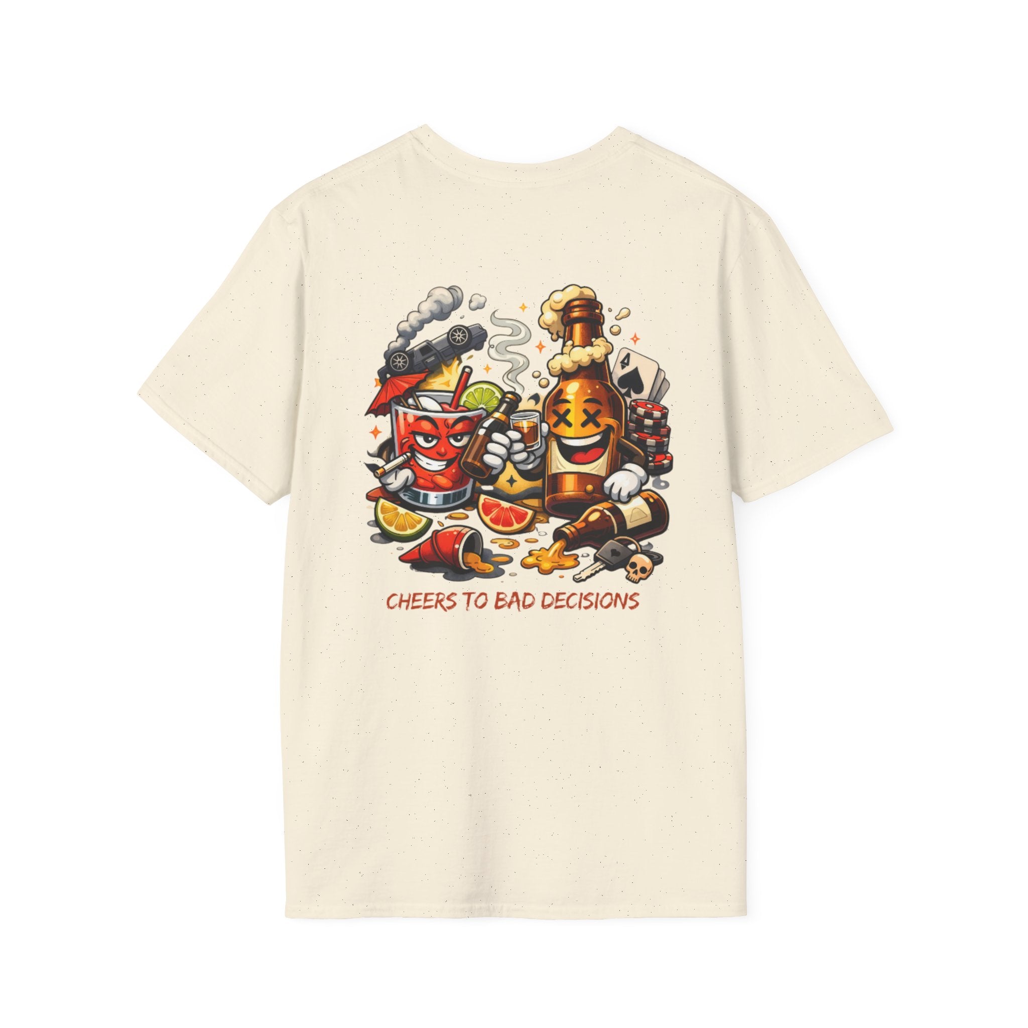 Cheers to Bad Decisions T-Shirt — Funny Party Graphic Tee