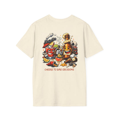 Cheers to Bad Decisions T-Shirt — Funny Party Graphic Tee
