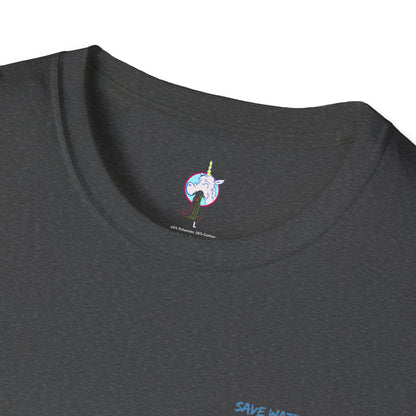 Save Water Drink Beer T-Shirt — Funny Beer &amp; Water Cartoon Tee