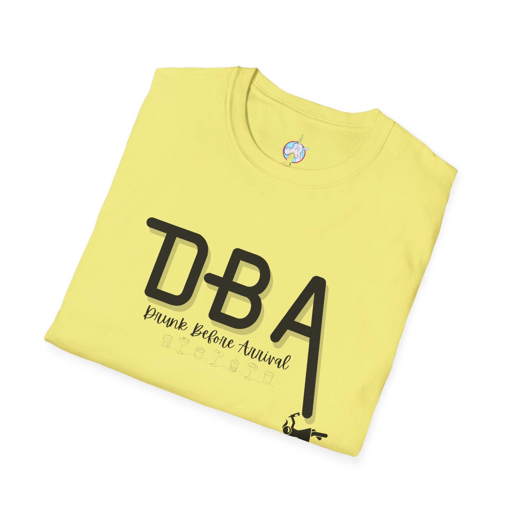 Drunk Before Arrival Funny T-Shirt — Bold Party Tee