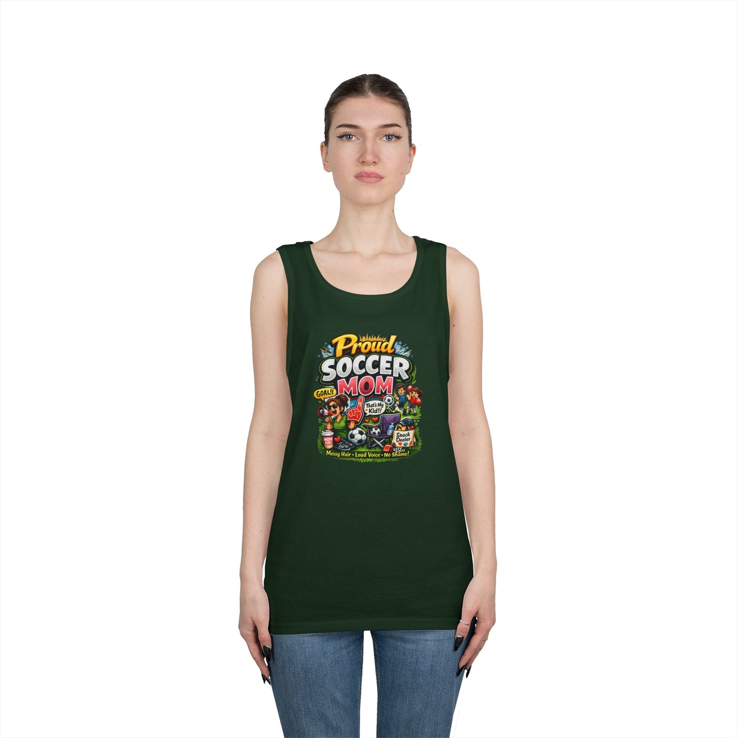 Proud Soccer Mom Dad Funny Tank Top