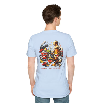 Cheers to Bad Decisions T-Shirt — Funny Party Graphic Tee