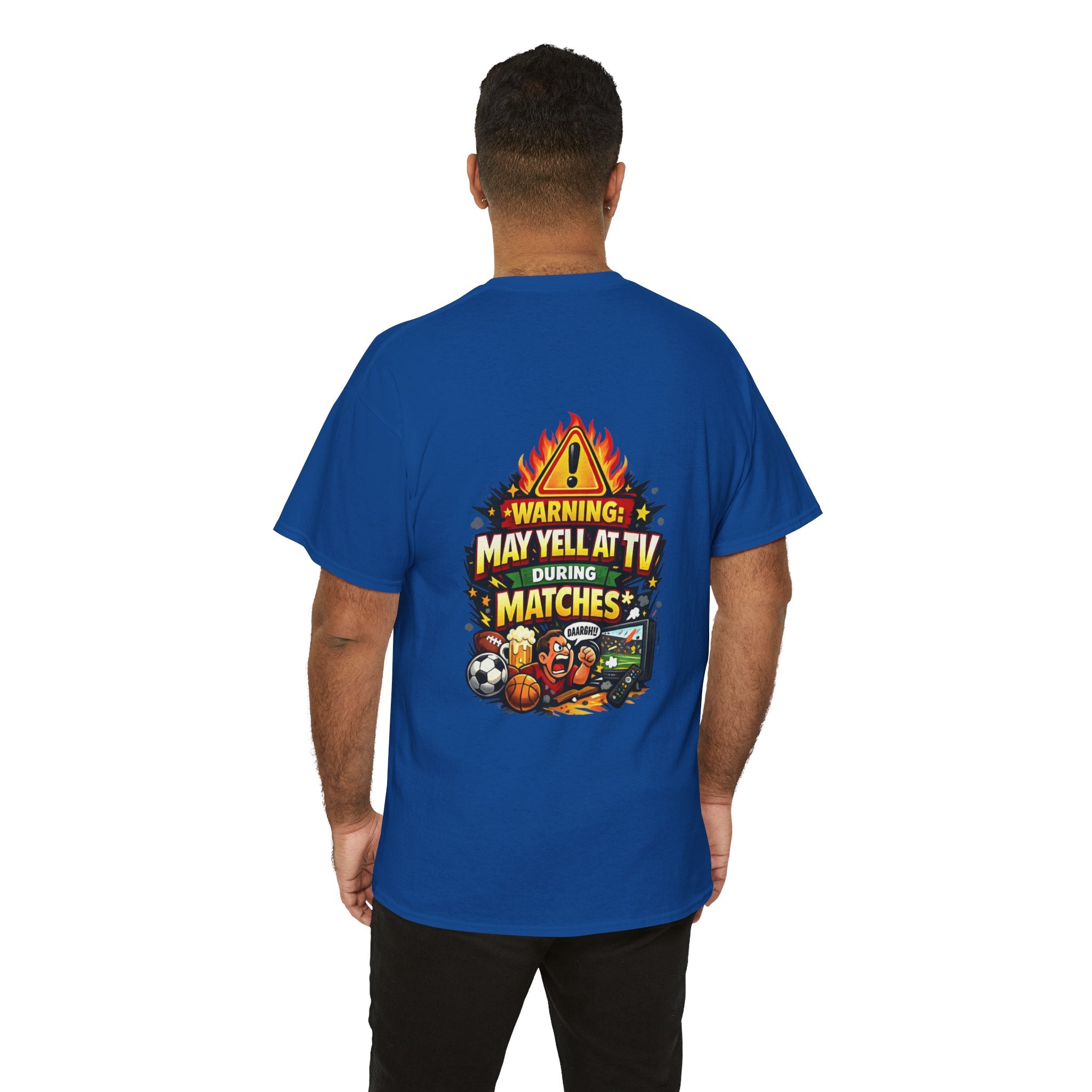 Warning May Yell At TV During Matches Funny T-Shirt