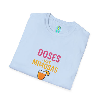 Doses and Mimosas- Party Vibes Unisex T-Shirt