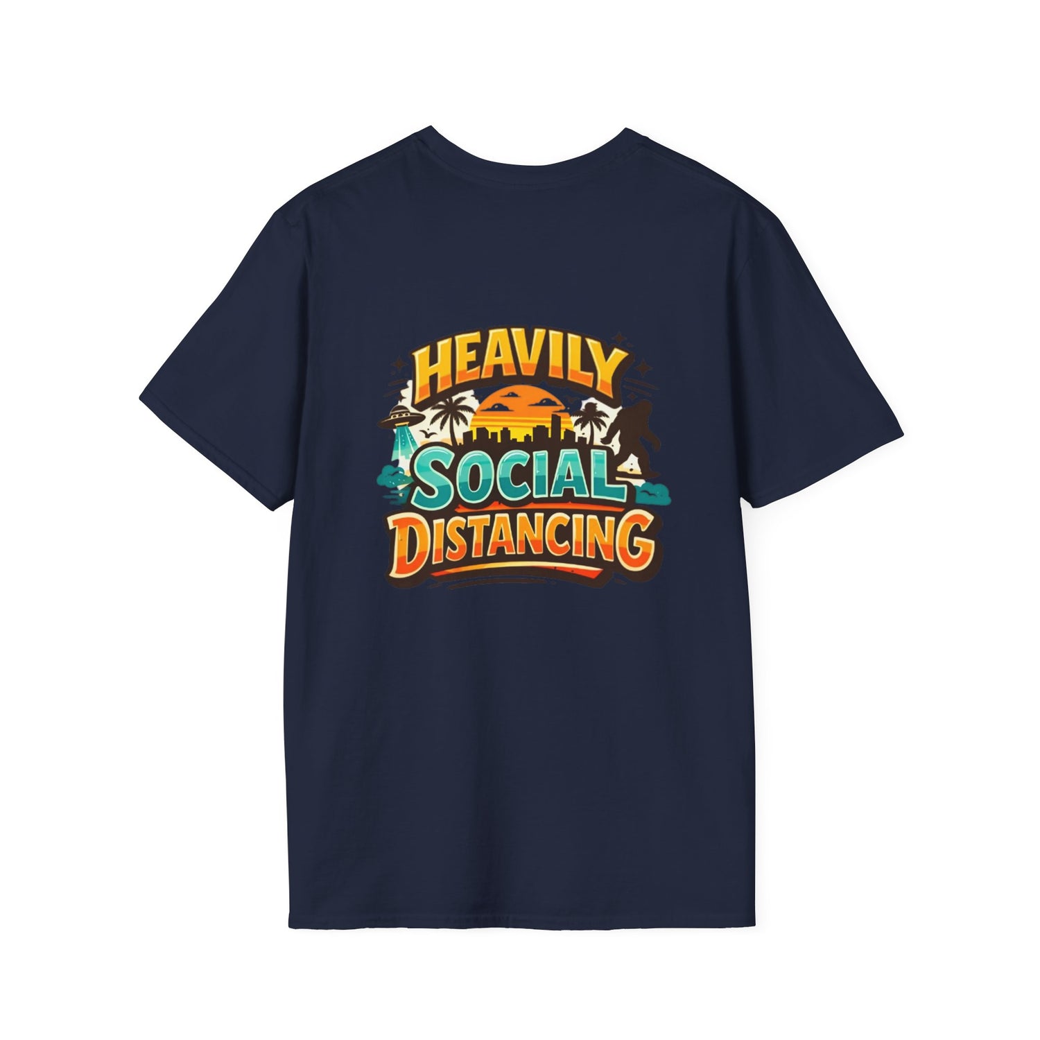 Heavily Socially Distancing Funny T-Shirt