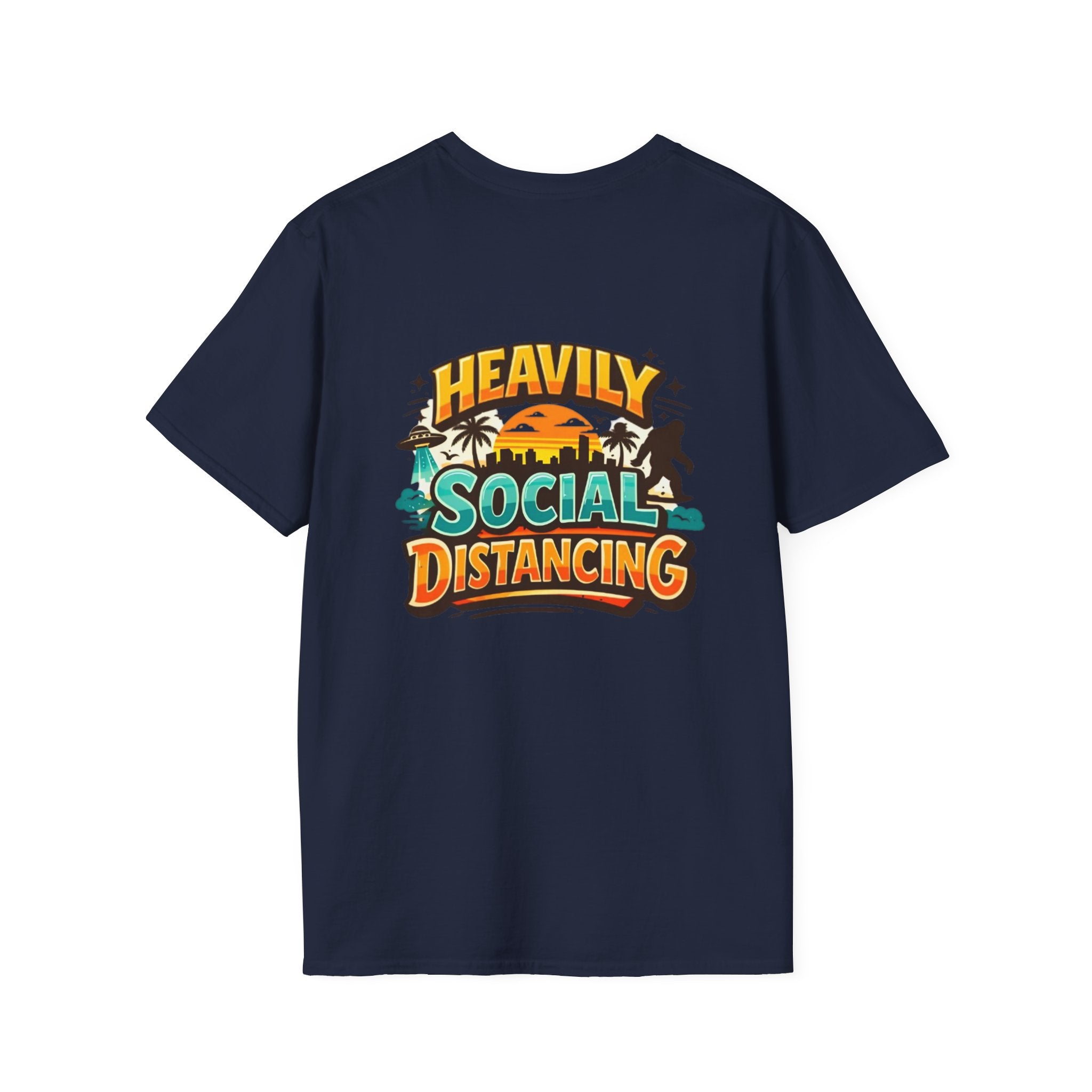 Heavily Socially Distancing Funny T-Shirt