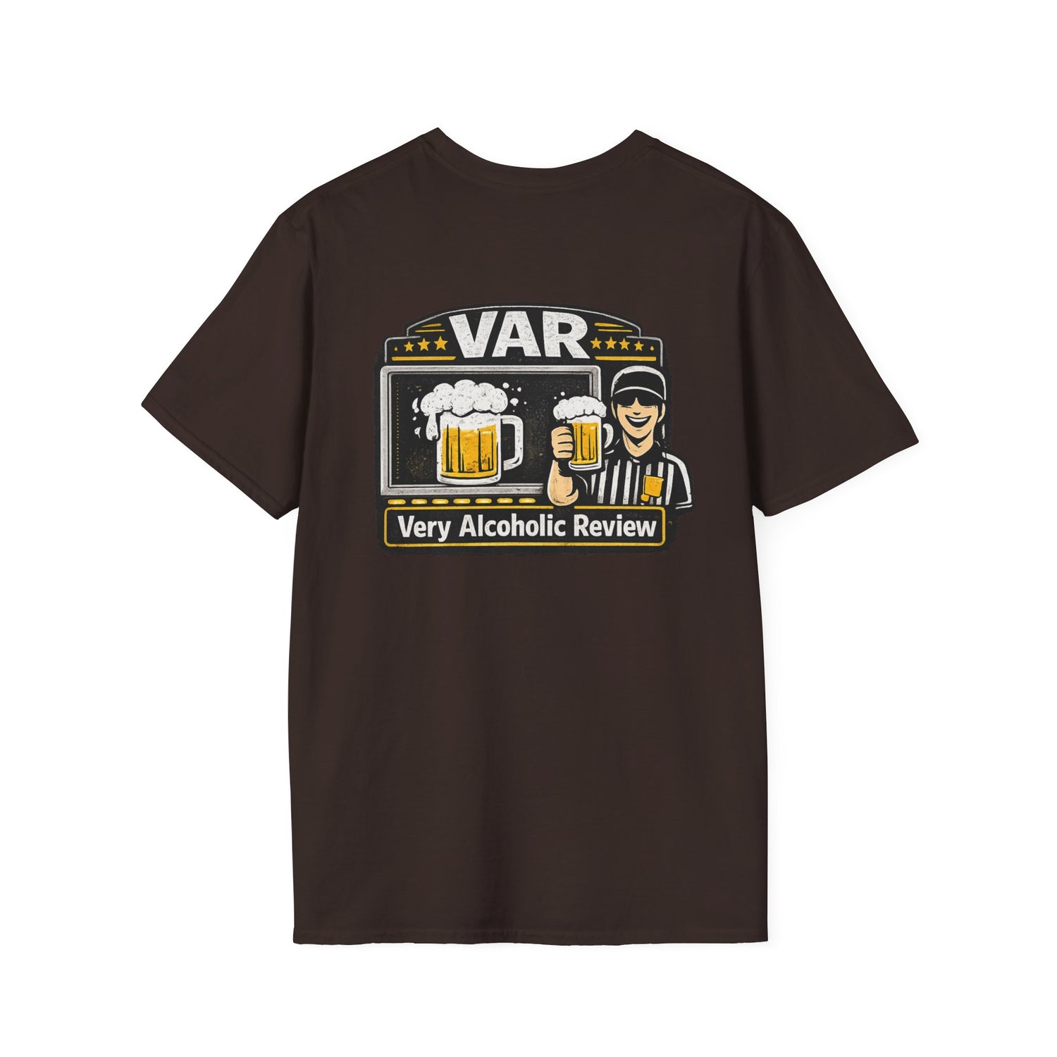 VAR "Very Alcoholic Review" Soccer T-Shirt — Beer Referee Graphic Tee