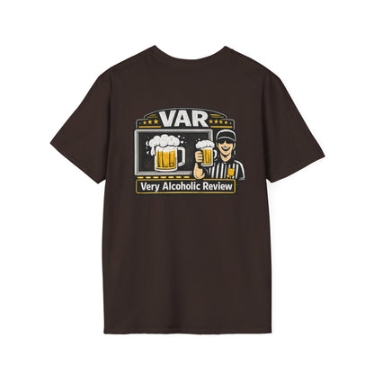 VAR "Very Alcoholic Review" Soccer T-Shirt — Beer Referee Graphic Tee