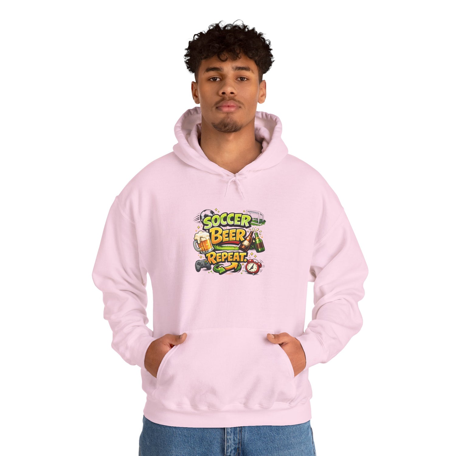 Soccer Beer Repeat Funny Hoodie