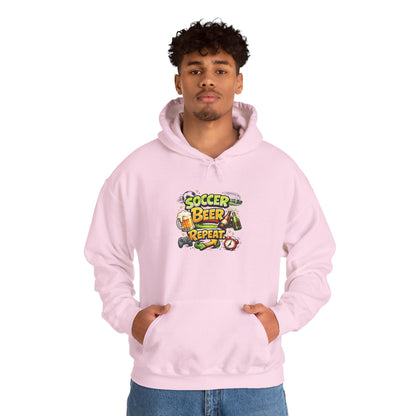 Soccer Beer Repeat Funny Hoodie