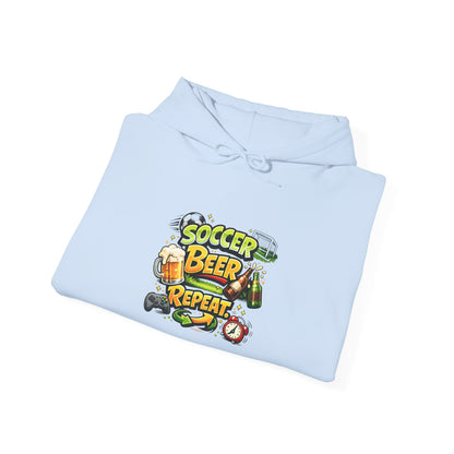Soccer Beer Repeat Funny Hoodie
