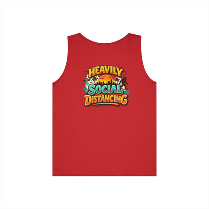 Heavily Socially Distancing Funny Tank Top