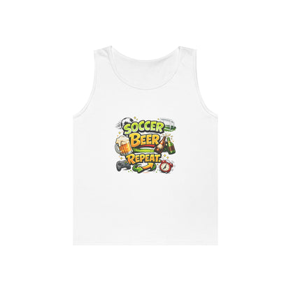 Soccer Beer Repeat Funny Tank Top