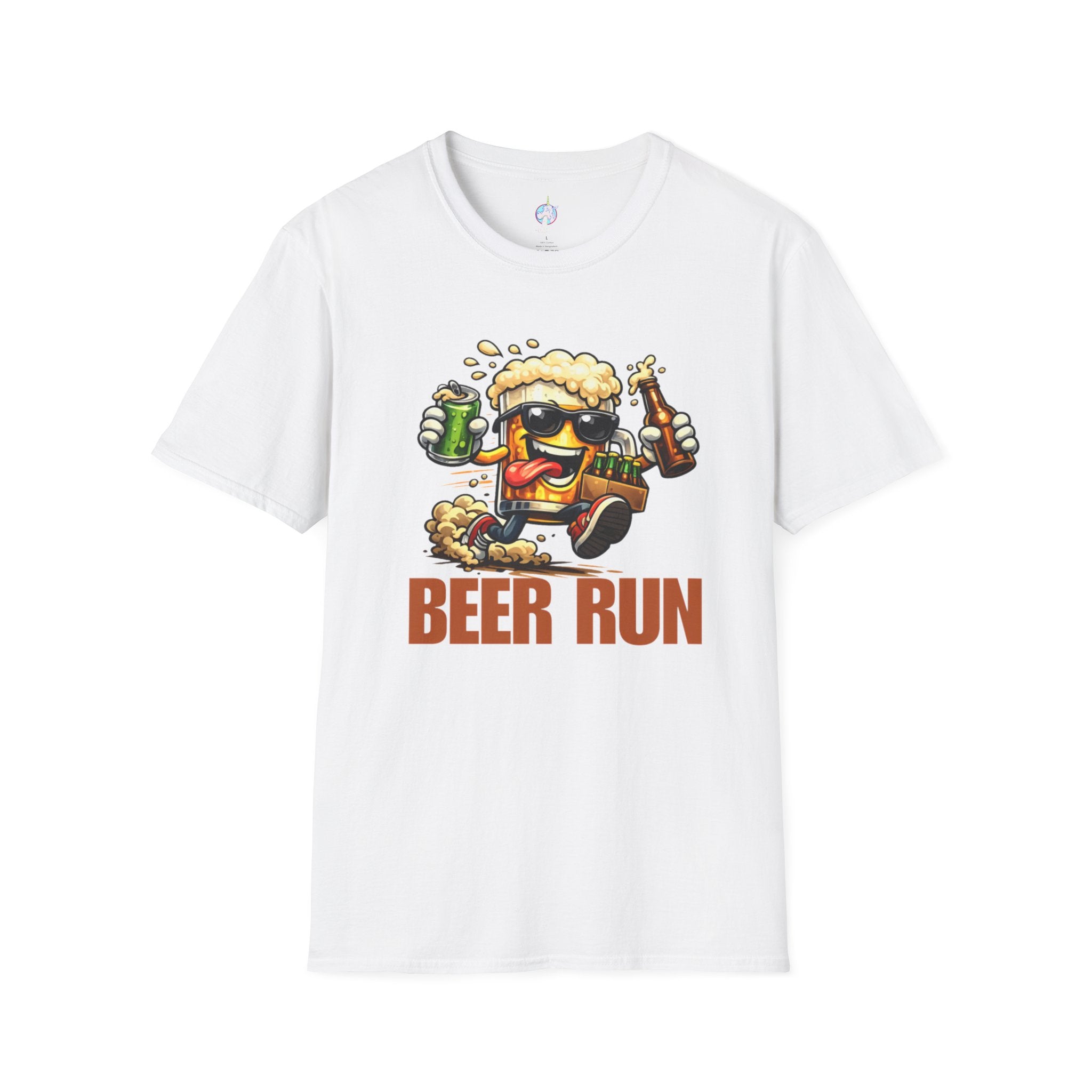 Beer Run T-Shirt — Funny Cartoon Beer Mug Design for Parties &amp; St. Patrick’s Day